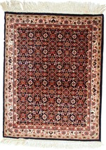 Handmade vintage Indo-Tabriz rug 3.3&#39; x 4.2&#39; (100cm x 130cm) 1980s - 1C718 - $254.42