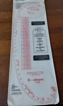 Designer&#39;s Curve Sewing Ruler B. Oleyar Vintage 1976 DC904 Alterations 4 in 1 - £14.54 GBP