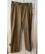 Lee Vanity Fair Khaki Beige Men&#39;s Casual Cotton Flat Front Pants Size 34... - $14.88