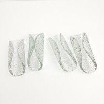 Napkin Rings Set of 4 Textured Rolled Glass Handcrafted Tableware Taco S... - $14.19