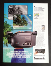 1994 Panasonic Palmcorder Camcorder VHS Tape Recorder Vtg Magazine Cut P... - £8.06 GBP