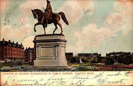 Udb POSTCARD-STATUE Of George Washington In Public Garden, Boston, Mass BK29 - £2.37 GBP