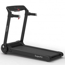 3HP Electric Folding Treadmill with Bluetooth Speaker-Silver - Color: Silver -  - £514.36 GBP