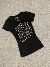 Harry Potter T-Shirt Gold Lettering "I Solemnly Swear Up to No Good" Top S - $15.84