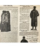 1900 Authentic Fur Coats Advertisement Victorian Sears Roebuck 5.25 x 7&quot;  - £16.67 GBP