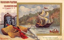Hudson Fulton Celebration 1909 Kingston New York Artist Signed Wall postcard - £5.92 GBP