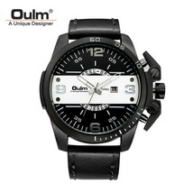 Designed by Oulm - Men&#39;s Designer Quartz Watch with Calendar/Date (2 Colors) - £24.62 GBP