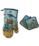 Kitchen Set Pot Holders Oven Mitt Under the Sea - $6.99+