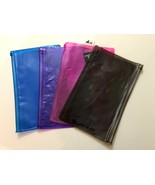 Poly Ring Binder Pocket Zip Pouch with Resealable zip, 11 x 6, Pack of 4... - £7.07 GBP