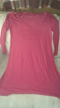 Victorias Secret XS Women Night Shirt Sleepwaer Pajamas Red Cotton Polye... - £13.92 GBP