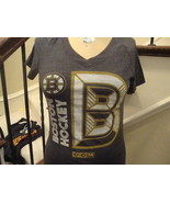 NEW NWT NHL Boston Bruins Hockey V Neck Soft Distressed V Neck T Shirt W... - £12.60 GBP