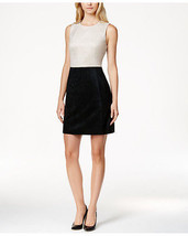 Calvin Klein New Black/Khaki Faux Suede Colorblocked Dress Petites  0P    $159 - £63.19 GBP