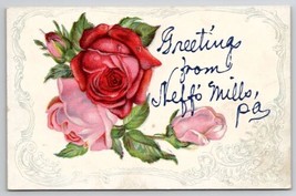 Neffs Mills PA Greeting Huntingdon County 1909 Pennsylvania Postcard C33 - $12.95
