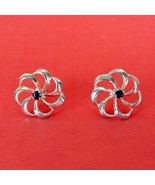 Fashion Jewelry Silver Sterling Earrings Avon Simulated Sapphire New In Box - $13.52 CAD