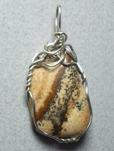 Jemel .925 SS Wire Wrapped Picture Jasper Pendant - £31.36 GBP