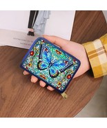 Vibrant Butterfly & Floral Credit Card Organizer Purse Diamond Jewel Art - $21.92 CAD