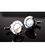 *Men&#39;s Gucci Abalone Inlaid Round Porthole Style Cufflinks - $629.14 CAD