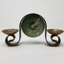 Vintage Metal Clock with Candle Holders Made in Columbia - £31.02 GBP