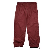 Forever 21 Pants Mens XL Red High Rise Slash Pocket Side Hem Zip Track P... - $25.72