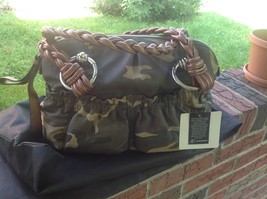 NWT   B. Makowsky Medium Camouflage Glove Leather Zip Satchel - $120.00