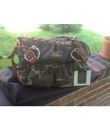 NWT   B. Makowsky Medium Camouflage Glove Leather Zip Satchel - $120.00