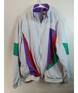 Vintage USA Olympic Jacket Womens XL Multi 100% Nylon Long Sleeve  Full Zip - £16.38 GBP