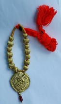 Punjabi Folk Cultural Bhangra Gidha Kaintha Pendant Orange thread necklace M21 - £15.03 GBP