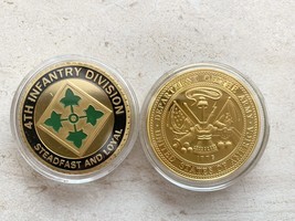 Us Army 4th Infantry Division Air Assault Challenge Coin - £11.60 GBP