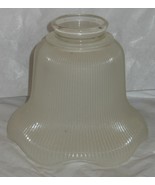 Vintage Reeded Scalloped Edge Frosted Glass Light Lamp Fixture Sconce Shade - €9,45 EUR