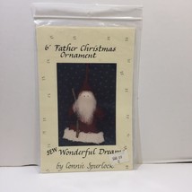 6&quot; Father Christmas Ornament Craft Pattern Sew Wonderful Dreams - $12.86