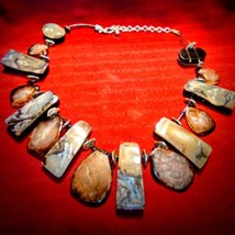 Hi-End Natural Stone vintage necklace - £33.23 GBP