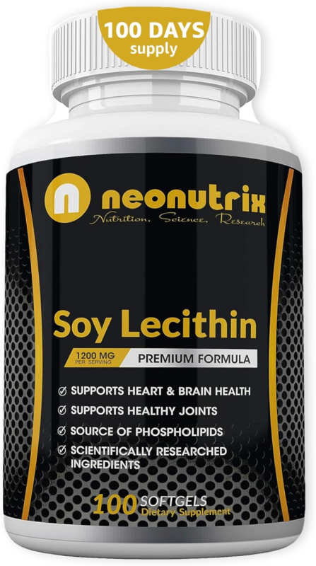 Soy Lecithin Capsules 1200Mg (One a Day, 100 Softgels) Immune Support Supplemen - $38.61