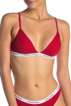 Calvin Klein Women`s ID Cotton Large Waistband Triangle Unlined Bra Red/... - $21.99