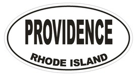 Providence Rhode Island Oval Bumper Sticker or Helmet Sticker D1507 Euro Oval - £1.10 GBP+