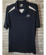 Men Medium M NFL Team Apparel Seatlle Seahawks Navy Blue Short Sleeve Polo - $25.86 CAD