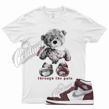 White SMILE T Shirt for Air J1 1 High OG Bordeaux Metallic Silver 6 Beetroot - £20.49 GBP+