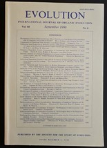 International Journal of Organic Evolution September 1990 Vol44 No6 Pg 1389-1716 - £23.25 GBP