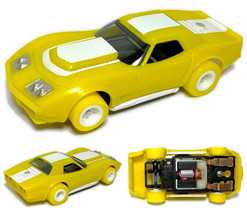 1pc Lemon Drop A/P Corvette Afx Style Bulldog Chassis Powered Ho Slot Car R.T.R. - $48.99