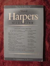 HARPER&#39;s March 1940 WWII England Ivor Brown Stuart Chase Aldous Huxley - £10.32 GBP