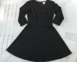 Club Monaco Shirt Midi Dress Womens 00 Black Long Sleeve Back Zipper - $24.99
