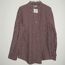 Mens Plaid Check Long Sleeve Shirt x 2 - NWT / Used ST. JOHN&#39;S BAY Red &amp; Gray XL - £15.00 GBP