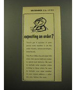 1959 United States Postal Service Ad - Expecting an order? - £14.55 GBP