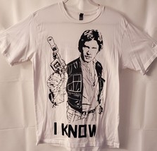 District Made Han Solo I Know Scruffy Looking Nerf Herder Back T Shirt Size M - £7.78 GBP