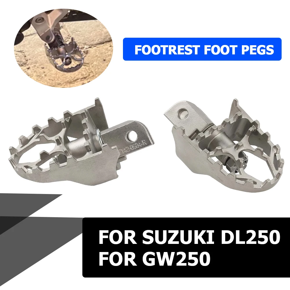 Otrests footpegs foot rests pegs plate pedal for suzuki v strom 250 dl250 gw250 inazuma thumb200