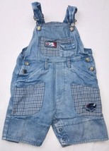 BABY Headquarters Blue Denim Overalls 18 Mos Boys Infant Airplane Learn To Fly - £7.06 GBP