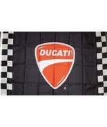 Ducati Checkered Black Flag 3x5 FT Banner Flag Motorcycle Show Racing Ga... - $24.63 CAD