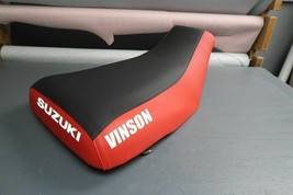 Suzuki 500 Vinson Seat Cover 2002 To 2007 Red &amp; Black Color Suzuki Vinson Logo - £30.84 GBP