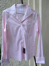 Brooks Brothers Shirt Pink Blouse Semi Fitted Non Iron NWT 2 - £31.48 GBP