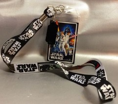 Star Wars Lanyard With Id Pouch &amp; Logo Charm New Badge Your Way Through Galaxy! - £9.34 GBP