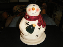 Adorable 2-Piece Chubby Snowman Votive or Tealight Candle Holder - £19.04 GBP